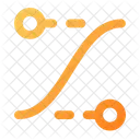 Ease Curve Control Points Bounce Right Arrow Icon