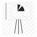 Easel Stand Presentation Business Display Board Icon