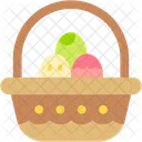 Easter Basket Eggs Icon
