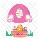 Bunny Easter Egg Basket Icon