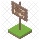 Easter Board Easter Road Sign Easter Signpost Icon