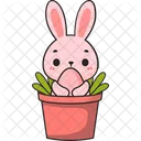 Easter Bunny Egg Poted Icon
