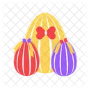 Easter Basket Happy Easter Egg Basket Icon