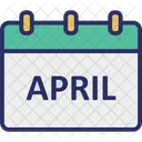 April Calendar Easter Date Icon
