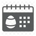 Easter Day Calendar Holiday Icon