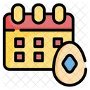 Calendar Easter Hunt Birthday And Party Icon
