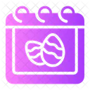 Easter Day Egg Calendar Icon