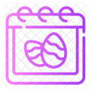 Easter Day Egg Calendar Icon