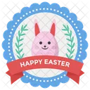 Happy Easter Badge Easter Emblem Easter Logo Icon