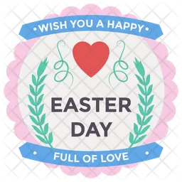 Easter Day Label  Icon