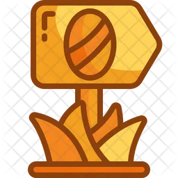 Easter Directional Sign  Icon