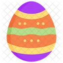 Easter Egg Colored Decoration Icon