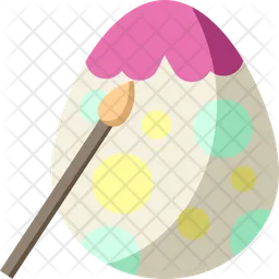 Easter egg painted  Icon