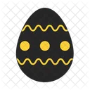 Easter egg wavy lines dots pattern  Icon
