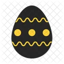 Easter egg wavy lines dots pattern Icon