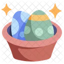 Flat Easter Eggs Icon