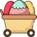 Easter Eggs Cart  Icon