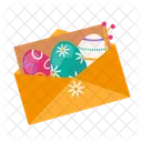 Easter email with Colorful eggs  Icon