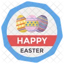 Happy Easter Badge Easter Emblem Vector Easter Logo Icon