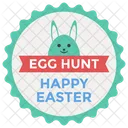Happy Easter Badge Easter Emblem Design Easter Logo Icon