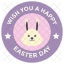 Easter Logo Vector Happy Easter Badge Easter Emblem Icon