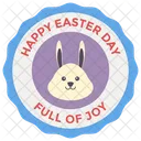 Happy Easter Badge Easter Emblem Easter Logo Design Icon