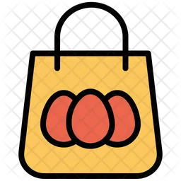 イースターショッピングバッグ  アイコン