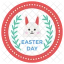 Easter Sticker Design Happy Easter Badge Easter Emblem Icon