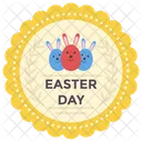 Easter Sticker Stamp Easter Emblem Easter Logo Icon