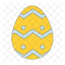 Eastertime egg dots zigzag lines  Icon
