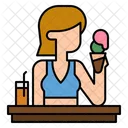 Eat Ice Cream Sweet Dessert Icon