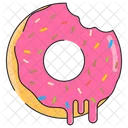 Eaten Donut Donut Doughnut Icon
