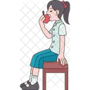Eating Fruit Lunch Icon
