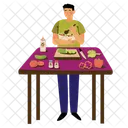 Eating Boy Eating Food Icon