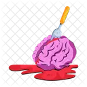 Eating Brain Halloween Brain Zombie Food Icon