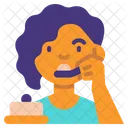 Eating Dessert Cake Errands Icon