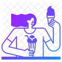 Eating Dessert  Icon