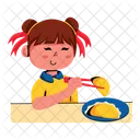 Eating Dumplings Eating Momos Girl Eating Icon