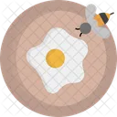 계란을 먹고 계란 음식 아이콘