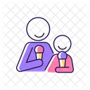 Eating ice cream together  Icon