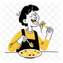 Eating Munching Pasta Icon