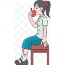 Eating Fruit Lunch Icon