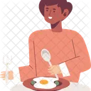 Eating Breakfast Lunch Icon