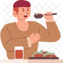 Eating Salad Healthy Icon