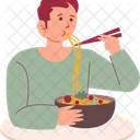 Eating Spaghetti Noodle Icon