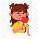 Eating Lollipop Eating Candy Girl Lollipop Icon