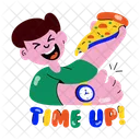 Eating Pizza Pizza Time Pizza Party Icon
