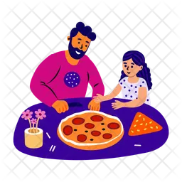 Eating pizza  Icon