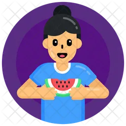 Eating Watermelon  Icon