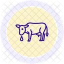 Vache Buvant De Leau Vache Buvant Icône